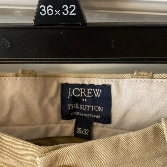 J. Crew The Sutton 35x32 khaki pants - Picture 2 of 3